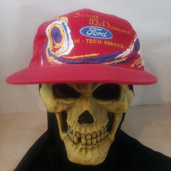 Vintage Scott McNamara Ford Hi-Tech Service Snap Back Hat - Picture 1 of 8